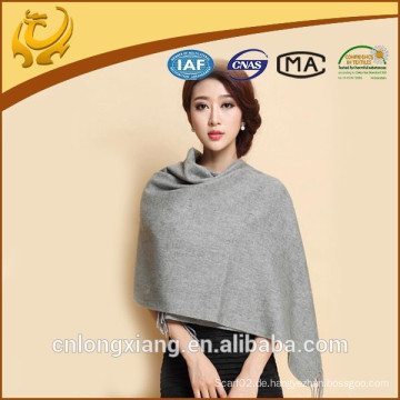 Hot Sell Fashion Plain Kaschmir Pashmina Schal mit Quaste für Abendkleid